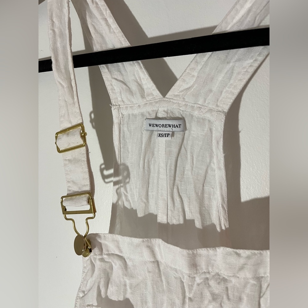 WeWoreWhat White Linen Overalls - Picture 2 of 10
